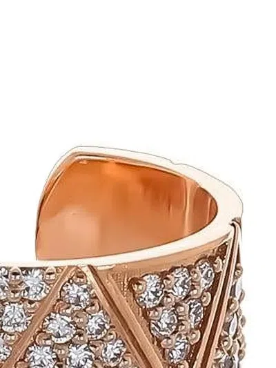 Alessa Jewelry 18k Rose Gold Elixir Diamond Ring In Gold