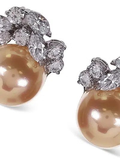 Fantasia By Deserio Double-peark Earrings In Gold