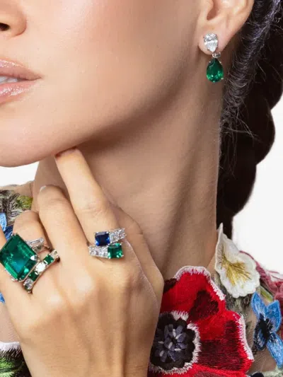 Fantasia By Deserio Drop Earrings In Green