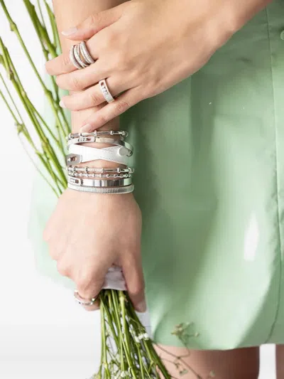 Sidney Garber Spring Diamond Bracelet In White