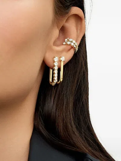 Melissa Kaye 18k Gold Aria Diamond Hoop Earrings In Gold