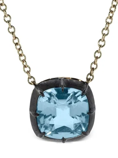 Fred Leighton 18k Yellow Gold Topaz Necklace In Blue