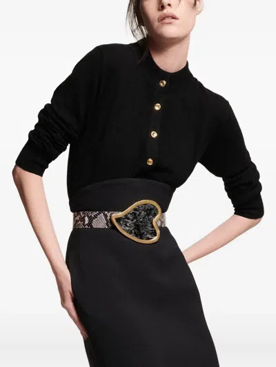 Brandon Maxwell Aubrey Button-front Cardigan In Blue