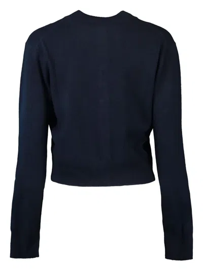 Brandon Maxwell Aubrey Button-front Cardigan In Blue