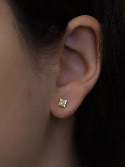 Anzie 14k Yellow Gold Diamond Gothic Earrings In Gold