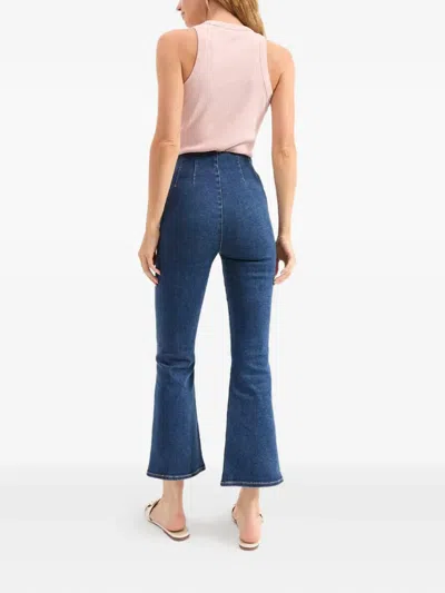 Veronica Beard Exclusive Beverly Embellished Skinny Flare Jeans In Blue