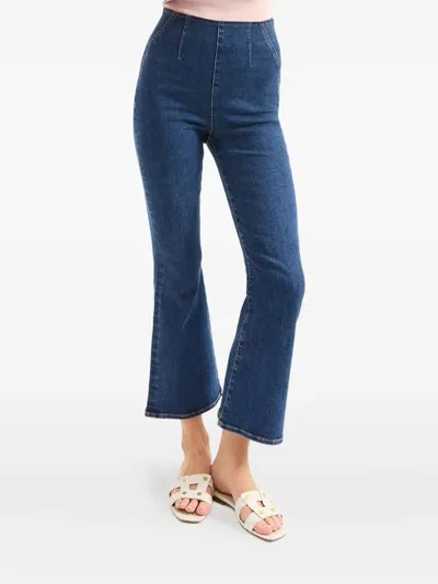 Veronica Beard Exclusive Beverly Embellished Skinny Flare Jeans In Blue