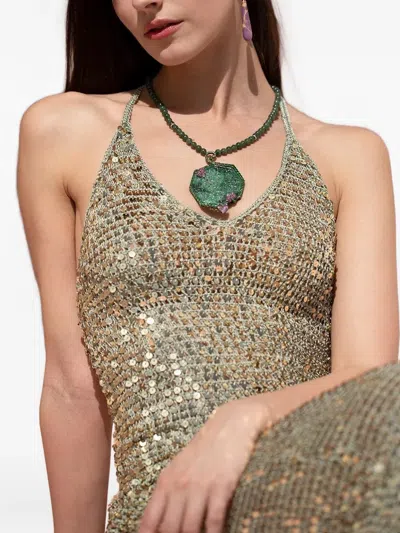 Wendy Yue 18k Rose Gold Drop Multi-stone Earrings In Purple