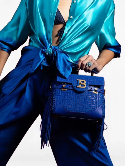 Alejandra Alonso Rojas Crochet-knit Triangle Bralette In Blue