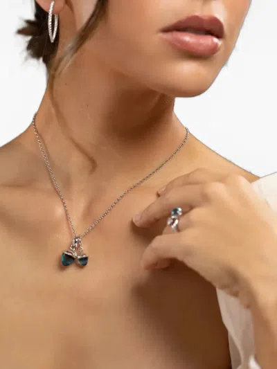 18K白金 BOUQUET 黄玉项链