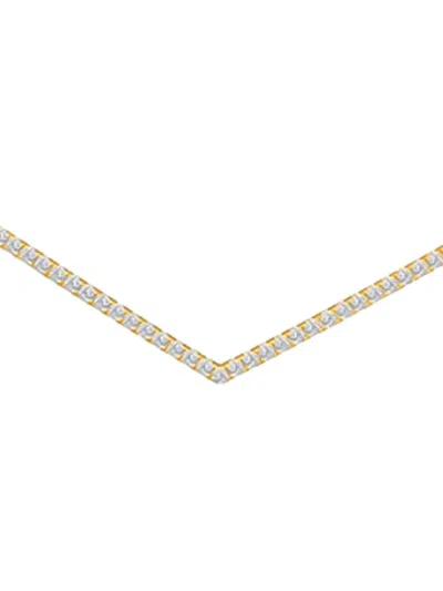 Lisa Nik 18k Yellow Gold Chevron Diamond Necklace In Gold
