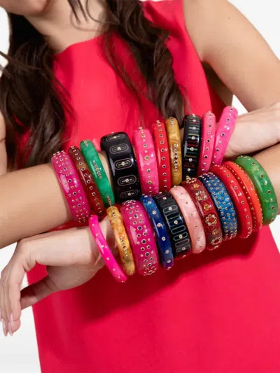 Mark Davis 18k Yellow Gold Bakelite Bracelet In Black