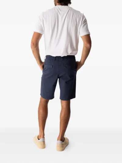 Eleventy Pleated Drawstring Shorts In Blue