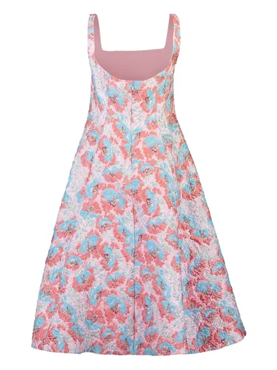 Mary Katrantzou Womens Ceramica Jq Beaux Flared Woven Midi Dress In Multi