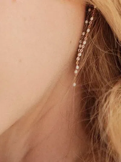 Gigi Clozeau 18k Yellow Gold Beaded Dangling Earrings In Gold