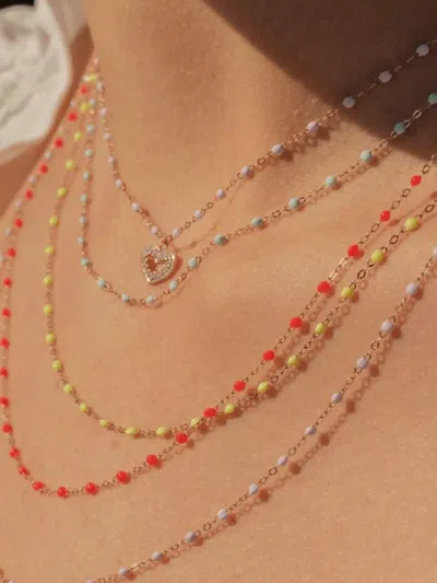 Gigi Clozeau 18k Yellow Gold Beaded Necklace In Gold