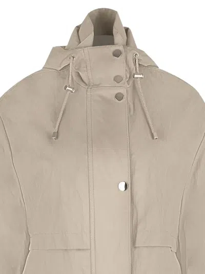 Michael Kors Crushed Hooded Jacket In Neutral