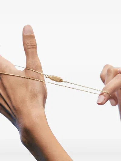 Marie Lichtenberg 18kt Yellow Gold Micro Coco Locket Diamond Necklace In Gold