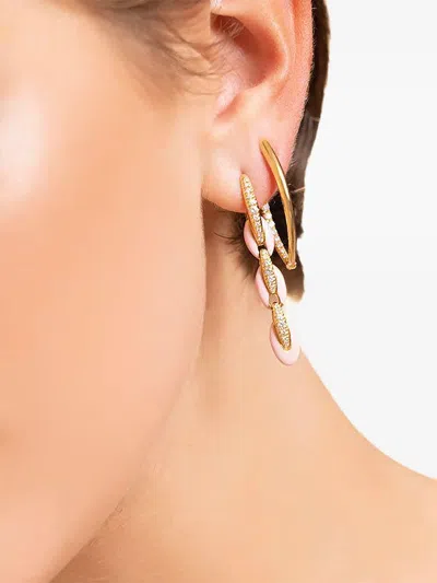 Melissa Kaye Gold Diamond Partial Earrings In Gold