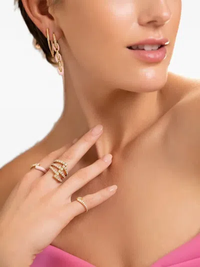 Melissa Kaye Gold Diamond Partial Earrings In Gold