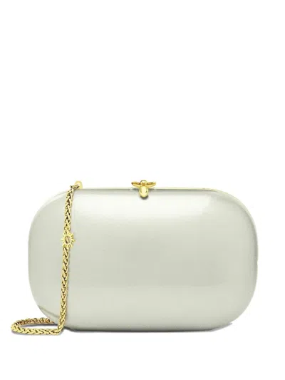 Jeffrey Levinson X Hdrf Elina Plus Oval Clasp Clutch In Silver