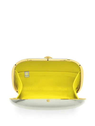 Jeffrey Levinson X Hdrf Elina Plus Oval Clasp Clutch In Silver