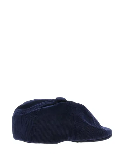 Kangol Cord Hawker Beret In Blue