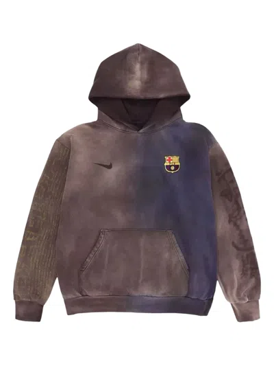 Travis Scott Split-dye Crest Hoodie In Gray