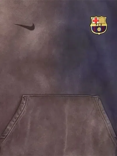 Travis Scott Split-dye Crest Hoodie In Gray