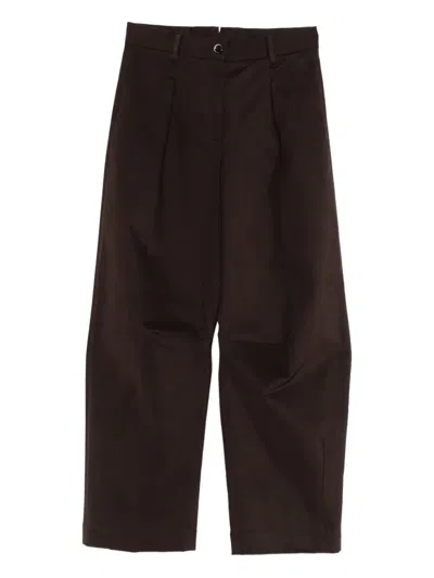 Nine In The Morning Pleated Trousers In Brown