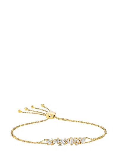 Suzanne Kalan 18kt Yellow Gold Fenzy Diamond Drawstring Bracelet In Gold