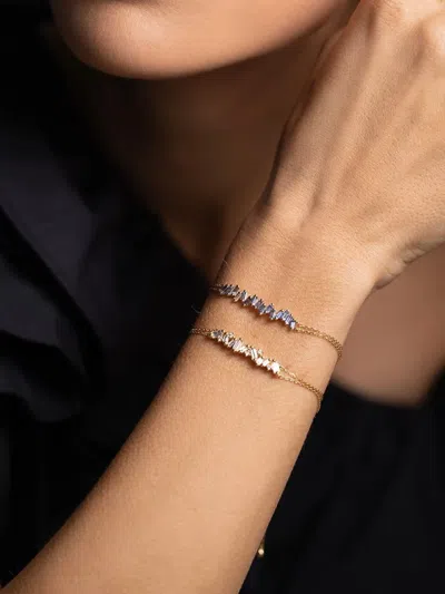 Suzanne Kalan 18kt Yellow Gold Fenzy Diamond Drawstring Bracelet In Gold