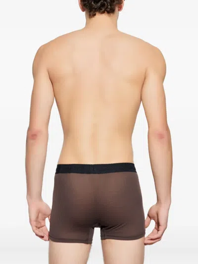 Dsquared2 Logo-waistband Boxers In Burgundy