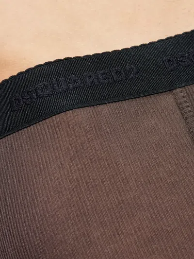 Dsquared2 Logo-waistband Boxers In Burgundy