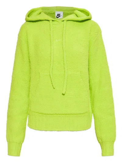 Nike Phoenix Bouclé Hoodie In Green