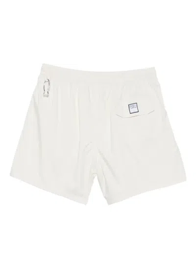 Fedeli Drawstring Madeira Siwm Shorts In White