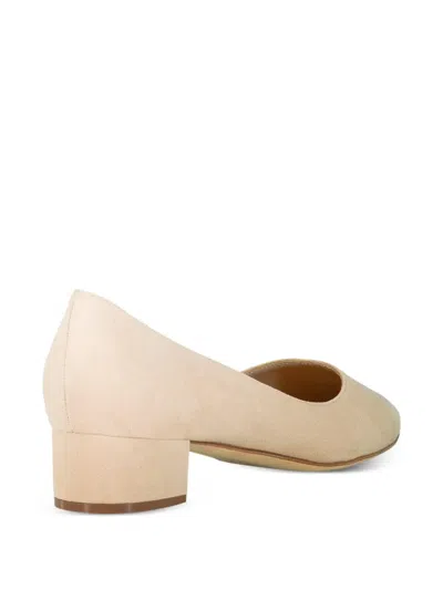 Manolo Blahnik 30mm Listony Samba Tondo Pumps In Neutral