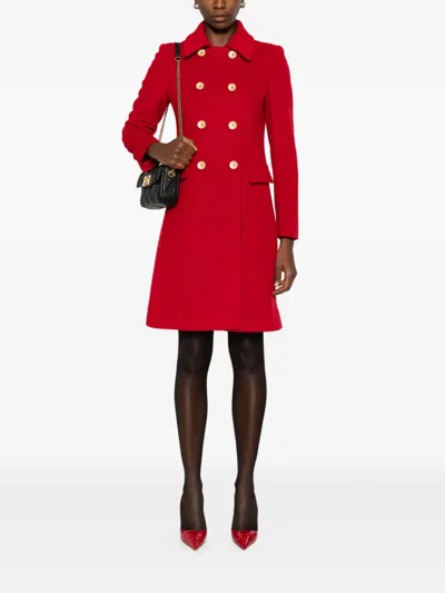 Tagliatore Double-breasted Buttoned Coat In Red