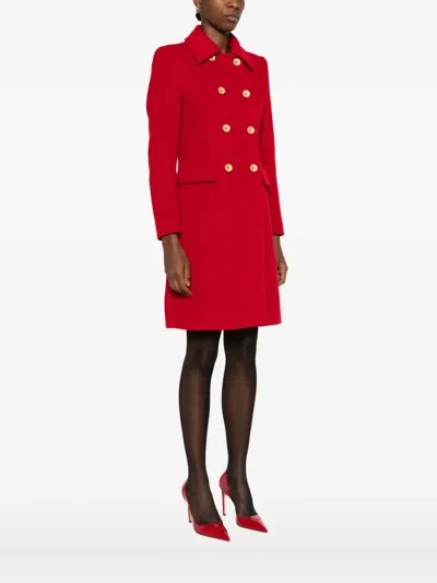Tagliatore Double-breasted Buttoned Coat In Red