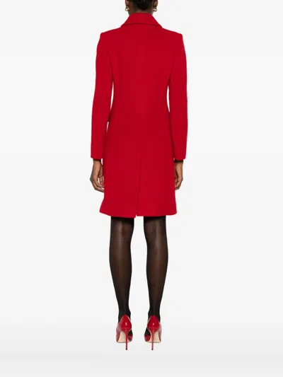 Tagliatore Double-breasted Buttoned Coat In Red
