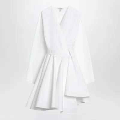 Alaïa Asymmetrical White Cotton Dress In White