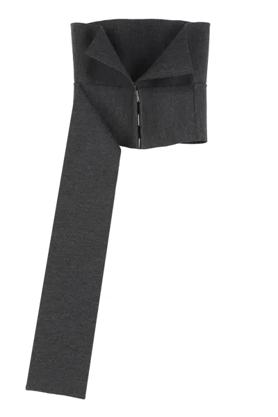 Alberta Ferretti Alberta Ferreti Top In Virgin Wool In Gray