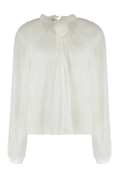 Alberta Ferretti Alberta Ferreti Silk Blouse In White
