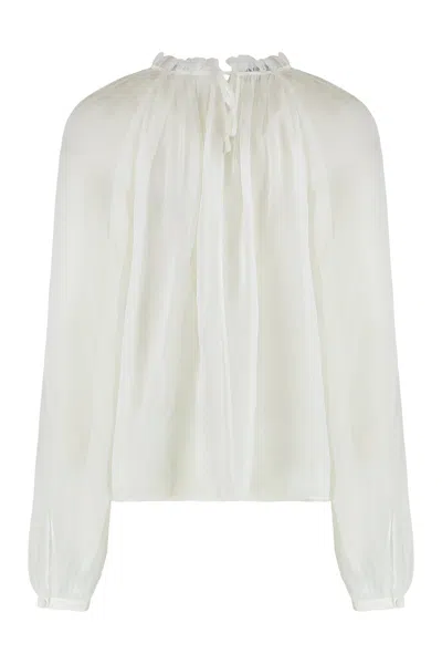 Alberta Ferretti Alberta Ferreti Silk Blouse In White