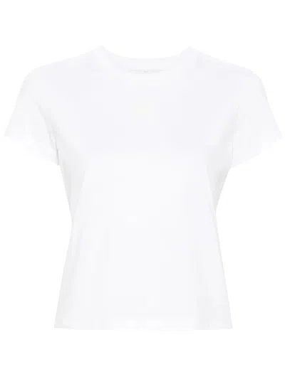 Alexander Wang Puff Logo Cotton Jersey Shrunken T-shirt In White