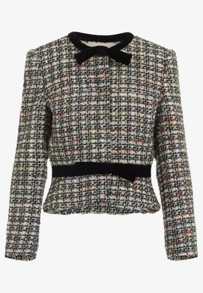 Valentino Garavani Multicolored Patterned Wool-blend Jacket In Multi