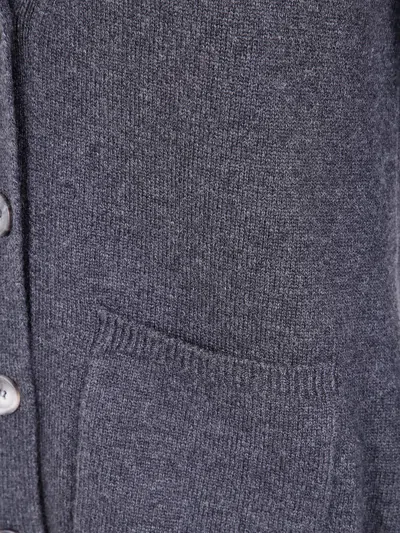 Anneclaire Wool & Cashmere Fitted Cardigan In Black