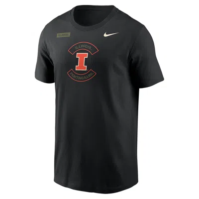 Nike Illinois Fighting Illini Team Issue  Men's Dri-fit T-shirt In Black