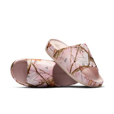 Nike Calm Real Tree Slide Sandal In Pink