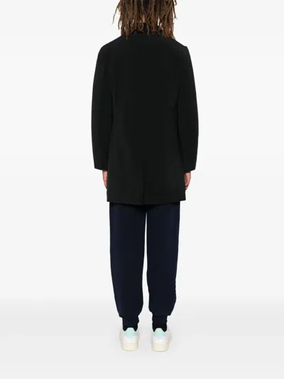 Aspesi Buttoned Single-breasted Coat In Black